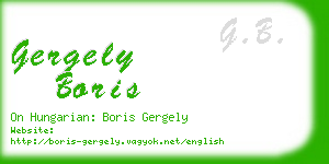 gergely boris business card